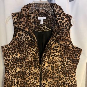 Cheetah Print Puffer Vest